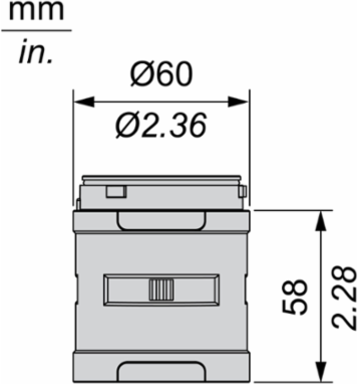 Modular Tower Light 60mm Audible Buzzer 24V AC/DC IP54