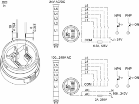 Harmony XVU 60mm Audible Buzzer Unit 24V AC/DC 86 dB IP54