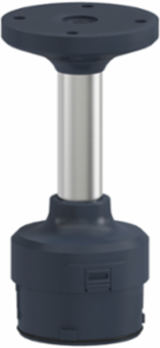 Black Fixing Plate with 100mm Aluminium Pole for Modular Tower Lights, 60mm Mounting Diameter, IP65