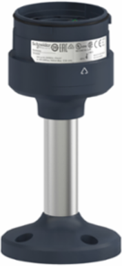 Black Fixing Plate with 100mm Aluminium Pole for Modular Tower Lights, 60mm Mounting Diameter, IP65