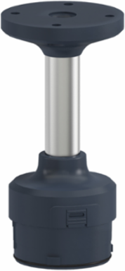 Black Fixing Plate with 100mm Aluminium Pole for Modular Tower Lights, 60mm Mounting Diameter, IP65