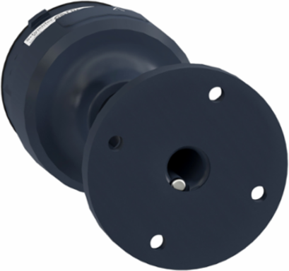 Black Fixing Plate with 100mm Aluminium Pole for Modular Tower Lights, 60mm Mounting Diameter, IP65