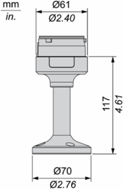 Adjustable Fixing Plate with Pole 210-385mm for Modular Tower Lights, IP65