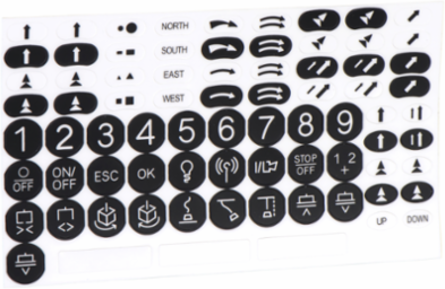 Harmony eXLhoist Label Kit, 220 mm x 120 mm, Black & White