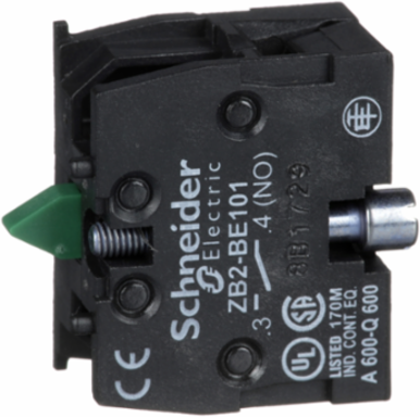 Harmony XAC Contact Block, 1NO, Front Mounting, 10A, Spring Return