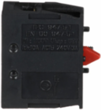 Harmony XAC Contact Block, Single NC, Spring Return, Front Mounting, 10 A, 600 V