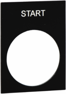 Harmony XAC Marked Legend 30x40mm Black Plastic START
