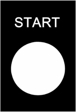 Harmony XAC Marked Legend 30x40mm Black Plastic START