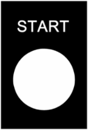Harmony XAC Marked Legend 30x40mm Black Plastic START