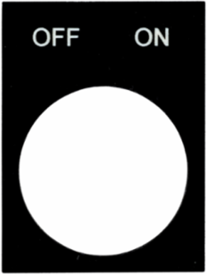 Harmony XAC Marked Legend 30 x 40 mm for 22 mm Push Button White OFF-ON