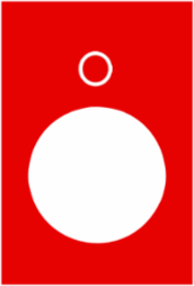 Marked Legend 30 x 40mm Red for Harmony XAC Control Stations