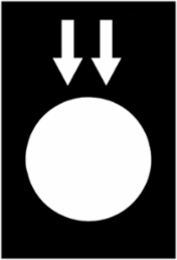 Marked Legend 30 x 40 mm Black Lower Fast Symbol