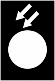 Legend Label 30 x 40 mm Black Reverse for Pendant Control Stations