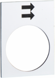 Marked Legend 30 x 40 mm White for Control Stations