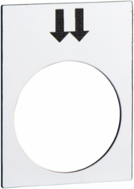 Marked Legend 30 x 40 mm White Right Fast for Control Stations