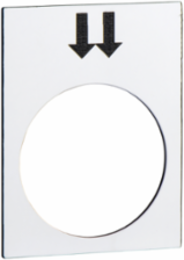 Marked Legend 30 x 40 mm White Right Fast for Control Stations