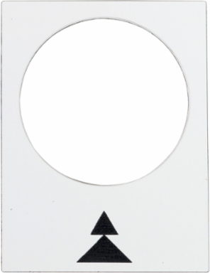 Harmony XAC Marked Legend 30x40mm White with Right Slow-Fast Symbol