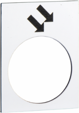 Marked Legend 30 x 40 mm White with Forward, Fast Symbol