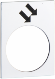 Marked Legend 30 x 40 mm White with Forward, Fast Symbol