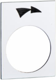 Marked Legend 30 x 40 mm White, Slew Right, Slow-Fast Symbol