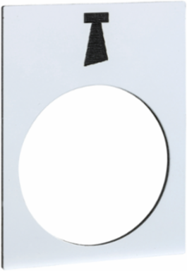 Marked Legend 30 x 40 mm White Klaxon Symbol