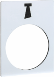 Marked Legend 30 x 40 mm White Klaxon Symbol