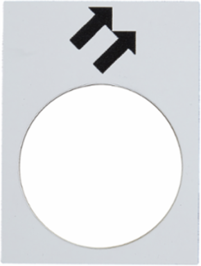Marked Legend 30 x 40 mm White with Forward, Fast Symbol