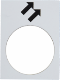 Marked Legend 30 x 40 mm White with Forward, Fast Symbol
