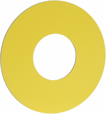 Unmarked legend, Harmony XAC, plastic, yellow, 22mm push button, 60mm label, unmarked