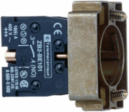 Body for control button ZB2, Harmony XAC, 22mm push button, without light, metal, screw clamp terminals, 1NC