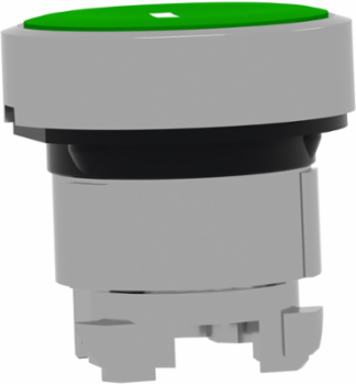 Harmony XB4 Green Flush Push Button Head 22mm, Spring Return, IP66/IP67
