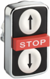 Triple-Headed Push Button Head, 22mm, IP69, Metal Bezel