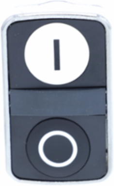 Harmony XB4 Double Head Push Button, 22mm, Metal, IP67, 1 White & 1 Black