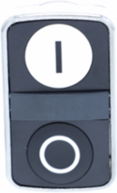 Harmony XB4 Double Head Push Button, 22mm, Metal, IP67, 1 White & 1 Black