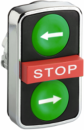 Harmony XB4 Triple Head Push Button Ø22 mm, IP66/IP69K, 1-Red, 2-Green