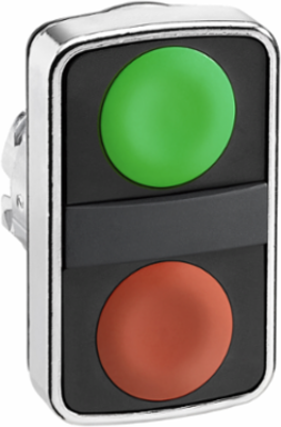 Harmony XB4 Double Headed Push Button, 22mm, IP67, Metal Bezel