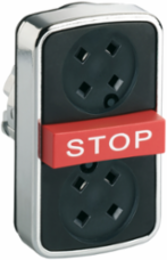 Harmony XB4 22mm Metal Triple Push Button with Red STOP, IP69K