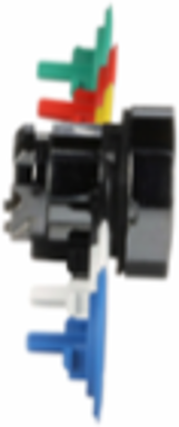 Harmony XB4 Flush Push Button Head 22mm, Spring Return, IP66, 6 Color Caps