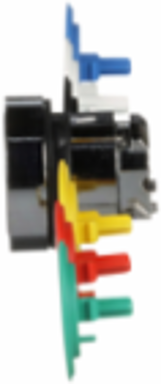 Harmony XB4 Flush Push Button Head 22mm, Spring Return, IP66, 6 Color Caps