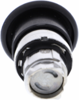 Harmony XB4 40mm Black Mushroom Pushbutton Head, Metal, IP66/IP69K, 22mm Cutout