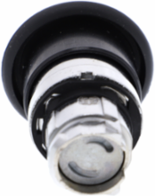 Harmony XB4 40mm Black Mushroom Pushbutton Head, Metal, IP66/IP69K, 22mm Cutout