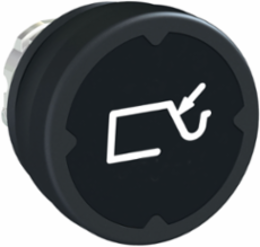 Harmony XB4 Push Button Head, 22 mm, Black, Type H010