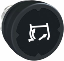 Harmony XB4 Push Button Head, Black, 22 mm, IP66, 3,000,000 Cycles
