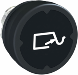 Harmony XB4 Push Button Head, 22 mm, IP66, Black, Type H014