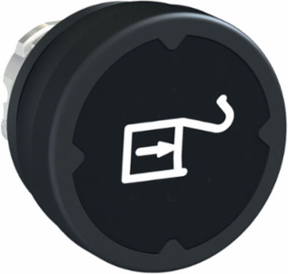 Harmony XB4 Push Button Head, 22 mm, IK06, NEMA 4, Black