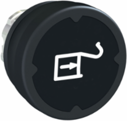 Harmony XB4 Push Button Head, 22 mm, IK06, NEMA 4, Black