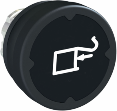 Harmony XB4 Push Button Head, 22 mm, IP66/IP69K, Black