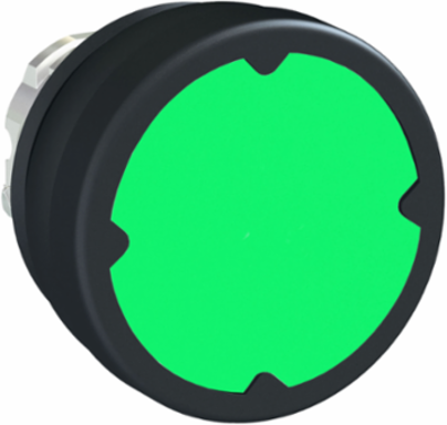 Harmony XB4 Green Flush Push Button Head, 22mm, Metal, IP66