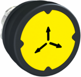 Harmony XB4 Push Button Head, 22mm, Yellow, IP66, Vertical Mounting