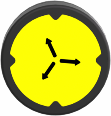 Harmony XB4 Yellow Flush Push Button Head, 22mm, IP66/IP69K